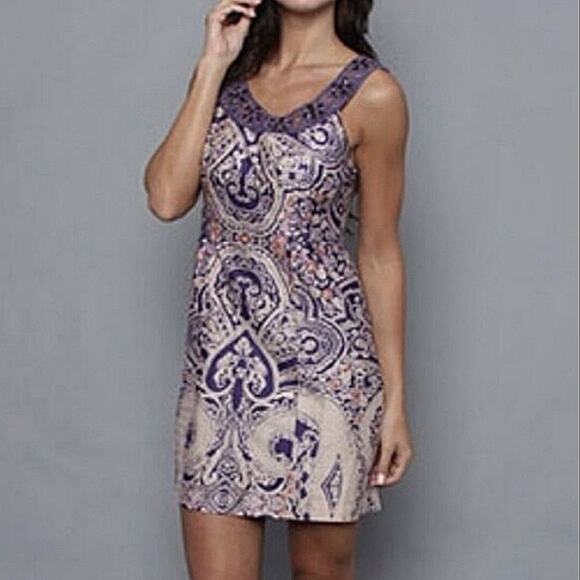 Free People Plum Folklore Beaded Damask Brocade Dress - Picture 8 of 8